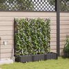 vidaXL Garten-Pflanzgef&auml;&szlig; 3 pcs Schwarz Stahl