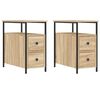 vidaXL Nachttische 2 Stk. Sonoma-Eiche 30x60x60 cm Holzwerkstoff