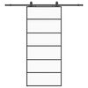 vidaXL Schiebet&uuml;r mit Beschlag Schwarz 90x205 cm ESG-Glas