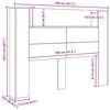 vidaXL Kopfteil mit Regal Altholz 140 x 17 x 104,5 cm Holzwerkstoff