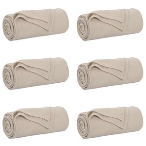 vidaXL Wohndecken 6 stk. Beige 240 x 220 cm 4.28 kg Fleece