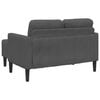 vidaXL 2-Sitzer-Sofa mit Chaiselongue L-f&ouml;rmig Dunkelgrau 125 cm Leinen