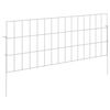 vidaXL Gartenzaun mit Pf&auml;hlen 48 stk. 75 x 30 cm Verzinkter Stahl