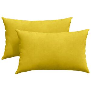 vidaXL Sofakissen 2 St&uuml;ck Gelb 50 x 30 cm Cordstoff
