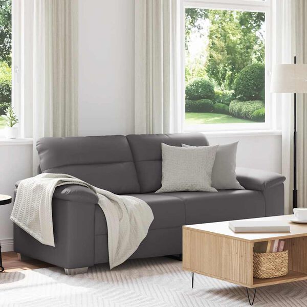 vidaXL 2-Sitzer-Sofa Grau 180x81x84 cm Kunstleder