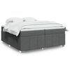 vidaXL Boxspringbett mit Matratze Dunkelgrau 200x200 cm Stoff