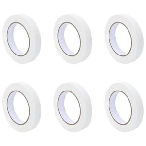 vidaXL Malerklebeb&auml;nder 6 stk. Wei&szlig; 19mm x 50m Papier