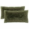 vidaXL Kissenbezug 2 stk. HEERLEN Gr&uuml;n 40 x 70 cm PV Fleece