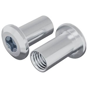 vidaXL Sicherungsmutter 2 pcs Nickel M6 x 15 mm Stahl