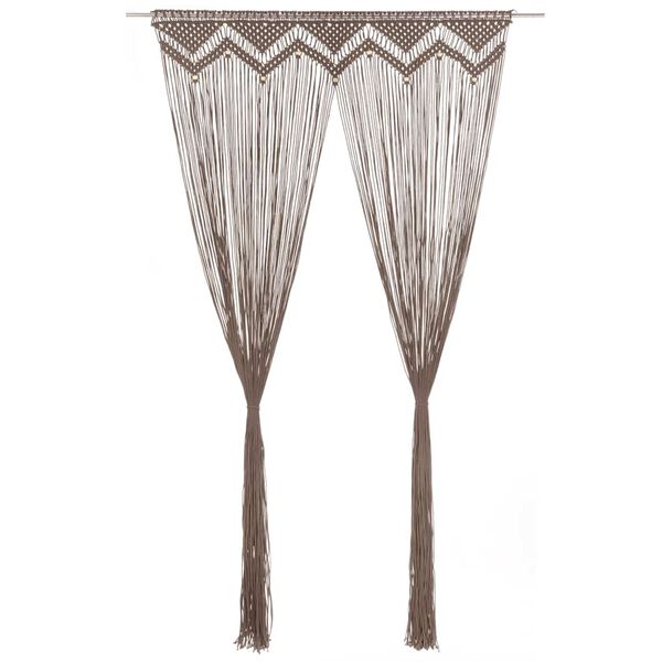 vidaXL Makramee Vorhang Taupe 140x240 cm Baumwolle
