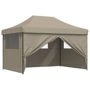 vidaXL Party-Zelt Taupe 279 x 410 x 315 cm Oxford-Stoff