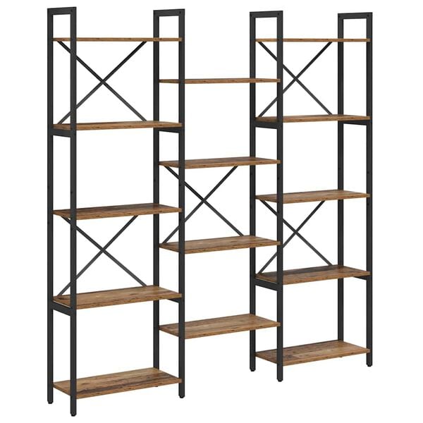 vidaXL Bücherregal Altholz 156 x 25 x 167 cm Holzwerkstoff