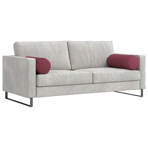 vidaXL Bolsterkissen 2 Stück Weinrot Ø 25 x 70 cm Stoff