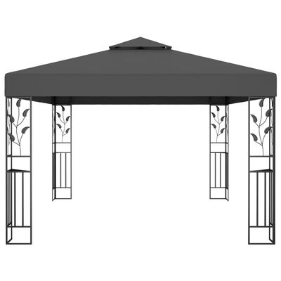 vidaXL Pavillon mit Doppeldach 3x4 m Anthrazit