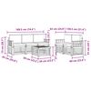 vidaXL Sofagarnituren 6 pcs Natur und Creme Massivholz Akazie