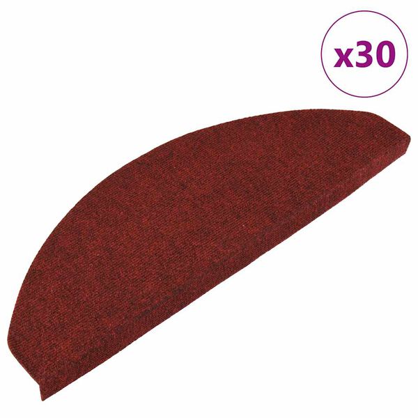 vidaXL Stufenmatten Selbstklebend 30 Stk. Rot 65x22,5x3,5 cm