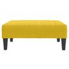 vidaXL Schlafsofa 2-Sitzer mit Fußhocker Gelb Samt