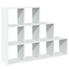 vidaXL Raumteiler-B&uuml;cherregal 3 Stufen Wei&szlig; 137,5x29x103,5 cm