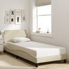 vidaXL Bettgestell mit Kopfteil "Dover" Creme 80x200 cm Stoff