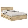 vidaXL Bettrahmen Sonoma-Eiche 150 x 200 cm Ingenieurs Holz