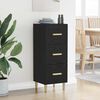 vidaXL Sideboard Schwarz Eichen-Optik 34,5 x 34 x 90 cm Holzwerkstoff