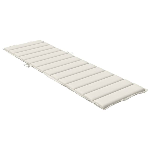 vidaXL Sonnenliegen-Auflage Melange Creme 200x60x4 cm Stoff