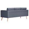 vidaXL Sofa 3-Sitzer Stoff Dunkelgrau