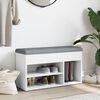 vidaXL Schuhbank Weiß 82 x 32 x 45,5 cm Holzwerkstoff