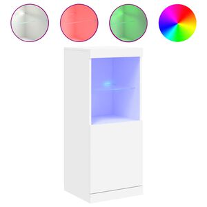 vidaXL Sideboard mit LED-Beleuchtung Wei&szlig; 41x37x100 cm