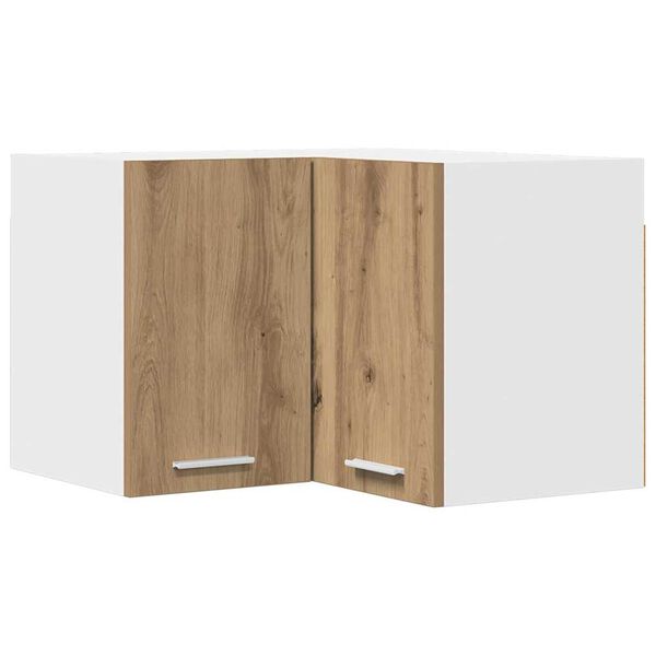 vidaXL H&auml;ngeschrank Artisan-Eiche und Wei&szlig; 57 x 57 x 40 cm