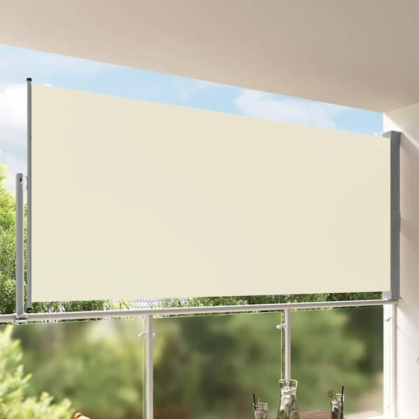 vidaXL Ausziehbare Seitenmarkise 160x300 cm Creme