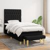 vidaXL Boxspringbett mit Matratze Schwarz 100x200 cm Stoff