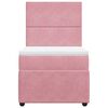 vidaXL Boxspringbett mit Matratze Rosa 80x200 cm Samt