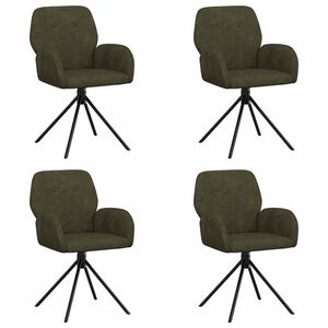 vidaXL Drehstuhl Esszimmer 4 stk. Kunstwildleder Olivegr&uuml;n