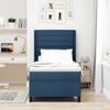 vidaXL Boxspringbett mit Matratze mit Kopfteil Blau 100 x 200 cm Stoff