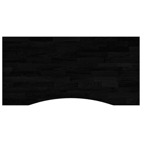 vidaXL Schreibtischplatte Dunkelbraun 100x50x2,5 cm Massivholz Eiche