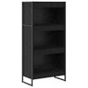 vidaXL B&uuml;cherregal 60 x 30 x 121 cm Holzwerkstoff Schwarz Eichen-Optik