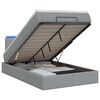 vidaXL Ottoman-Bett mit Matratze und LED Hellgrau 120 x 190 cm Stoff