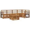 vidaXL Outdoor-Sofagarnitur 6 stk. Natur Polyester