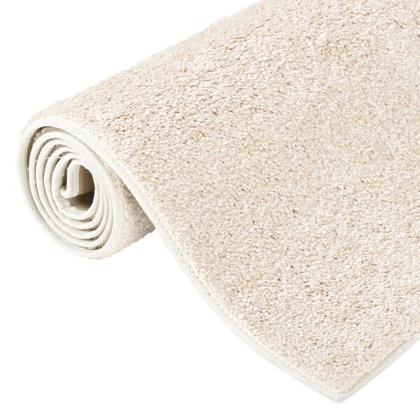 vidaXL Teppich Weich Rutschfest 57x150 cm Beige