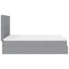 vidaXL Ottoman-Bett mit Matratze Hellgrau 140x200 cm Stoff