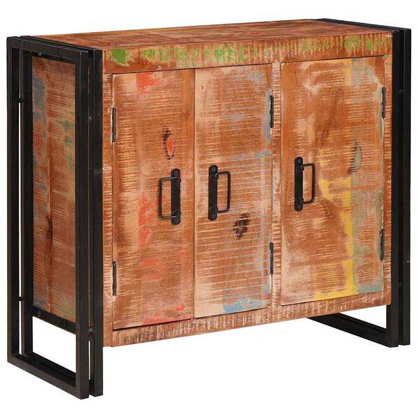 vidaXL Sideboard mit T&uuml;ren Braun Massives recyceltes Holz und Metall