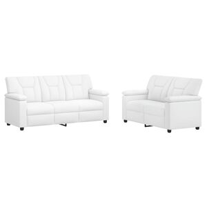 vidaXL Sofa-Set 2 pcs Wei&szlig; Kunstleder
