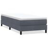 vidaXL Boxspringbett ohne Matratze Dunkelgrau 90x220 cm Samt