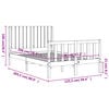 vidaXL Massivholzbett ohne Matratze Weiß 120x200 cm Kiefernholz