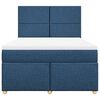 vidaXL Boxspringbett mit Matratze Blau 140x190 cm Stoff