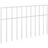 vidaXL Gartenzaun-Paneel 48 stk. 50 x 30 cm Verzinkter Stahl Silber