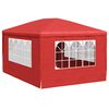 vidaXL Partyzelt mit Wand Rot 400 x 300 x 255 cm Polyethylen und Stahl