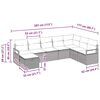 vidaXL Sofa Set mit Kissen 6 pcs Poly-Rattan