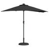 vidaXL Gartenparasol Schwarz 294 x 150 x 223 cm Stoff